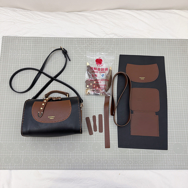 DIY PU Leather Tote Bag Kit for Beginners | Handmade Crossbody Shoulder Handbag Sewing Kit with Video Tutorial
