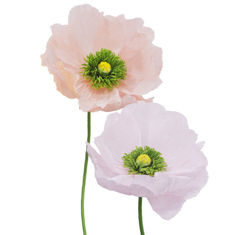 DIY Giant Poppy Crepe Paper Flower Kit | Large Handmade Artificial Flower Craft Set for Wedding, Event & Store Decoration | Macaron Color Display Props