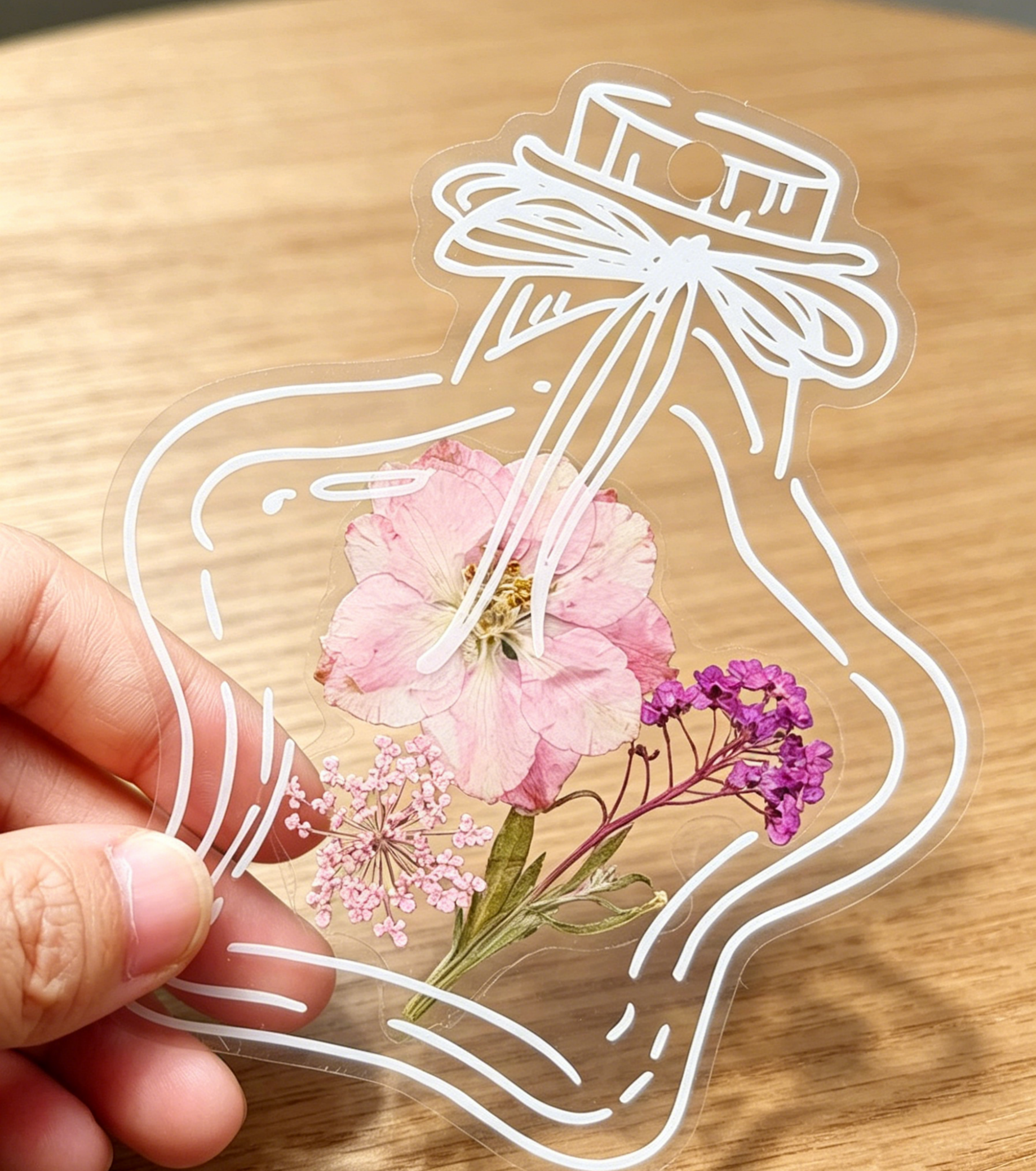 DIY Pressed Flower Bookmark Kit | Transparent Floral Bookmark Craft Set | Handmade Botanical Keepsake & Creative Gift