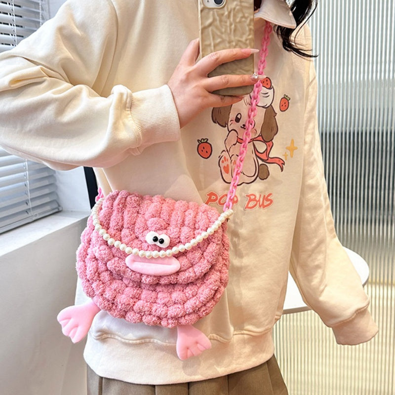 DIY Crochet Shoulder Bag Kit for Beginners – Handmade Yarn Crossbody Purse Craft Kit with Video Tutorial