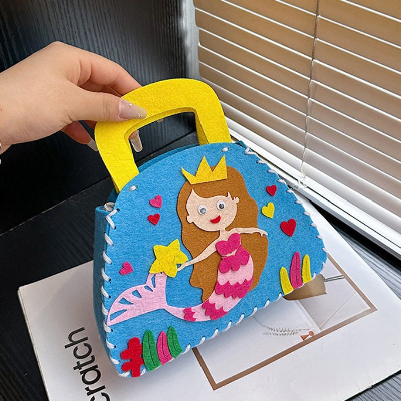 DIY Felt Mini Handbag Kit – Handmade Crossbody & Tote Bag Craft Kit for Beginners with Video Tutorial (24 Styles Available)