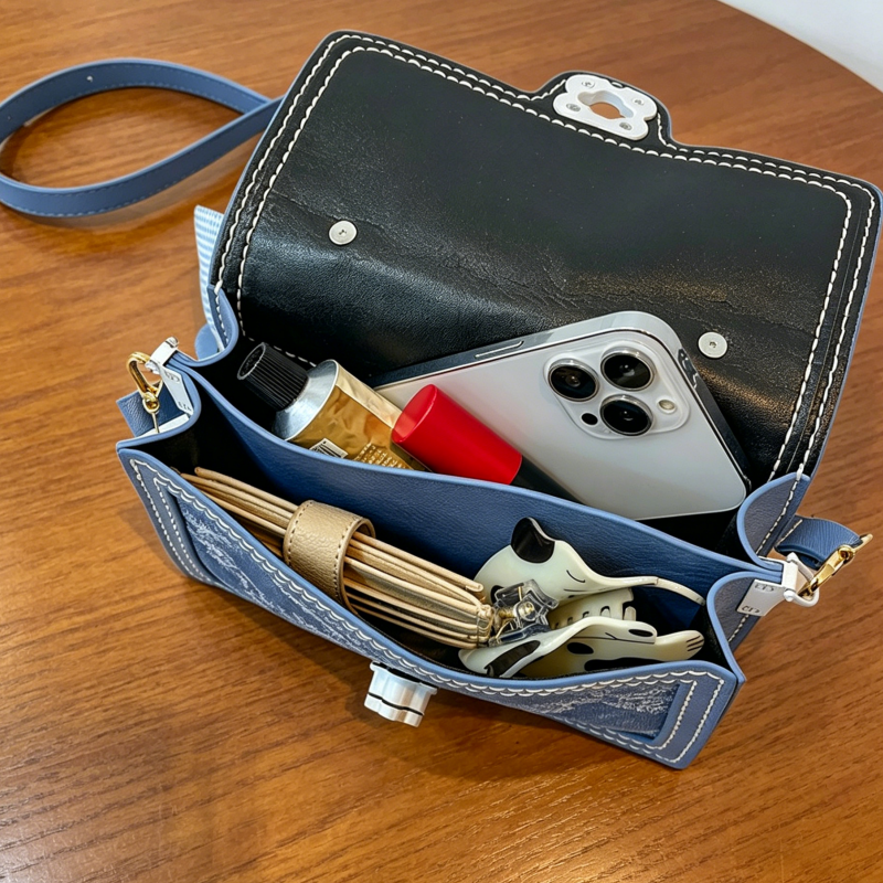 DIY PU Leather Handbag Kit for Beginners – Handmade Crossbody Tote Bag Sewing Kit with Pre-Cut Materials & Video Tutorial