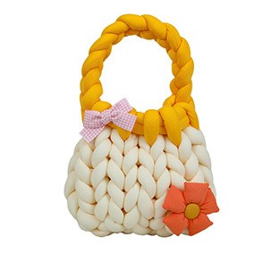 DIY Crochet Handbag Kit for Beginners – Handmade Tote Bag Craft Kit with Soft Yarn, Complete Materials & Video Tutorial