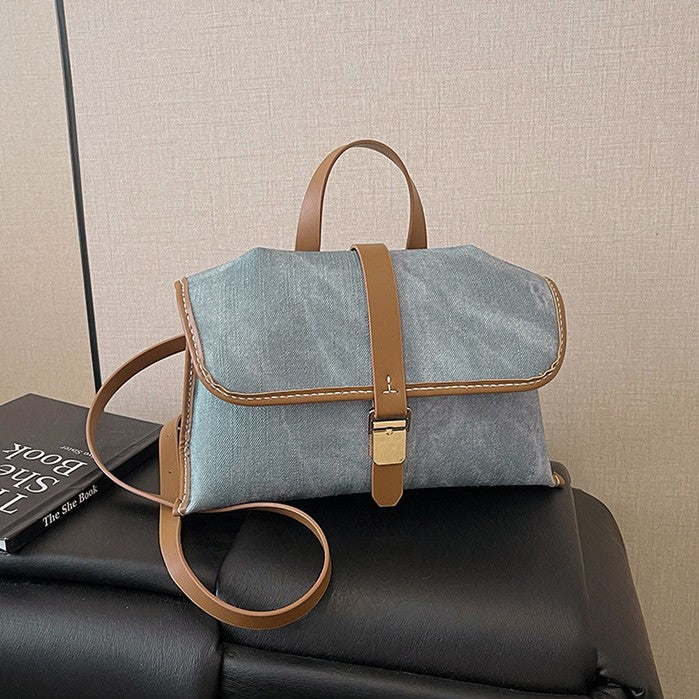 DIY PU Leather Crossbody Bag Kit for Beginners – Handmade Shoulder Handbag Sewing Kit with Pre-Cut Materials & Video Tutorial