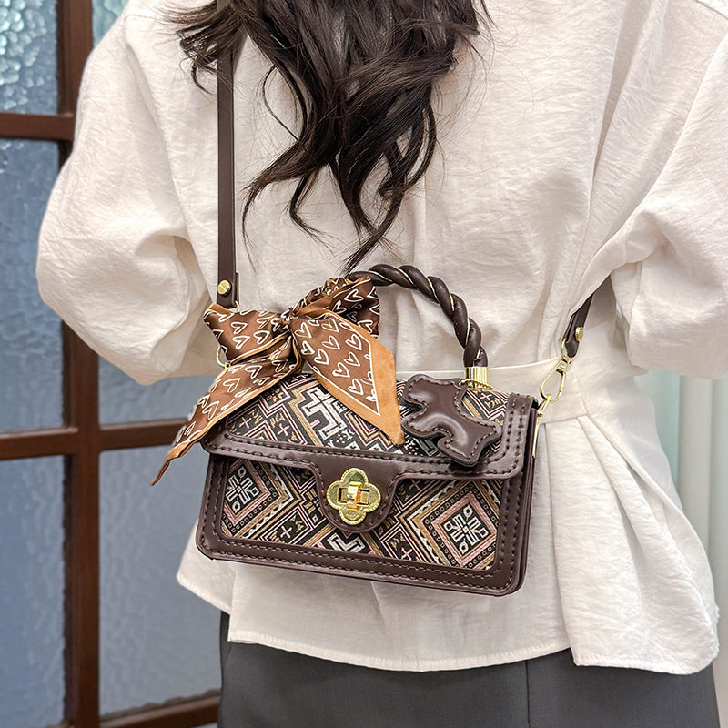DIY PU Leather Casual Women's Bag Kit – Handmade Shoulder, Crossbody & Tote Bag Sewing Kit for Beginners with Video Tutorial