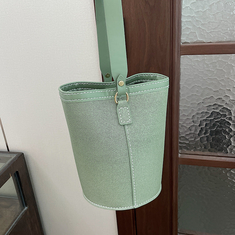 DIY PU Leather Bucket Bag Kit for Beginners – Handmade Shoulder & Crossbody Bag Sewing Kit with Video Tutorial