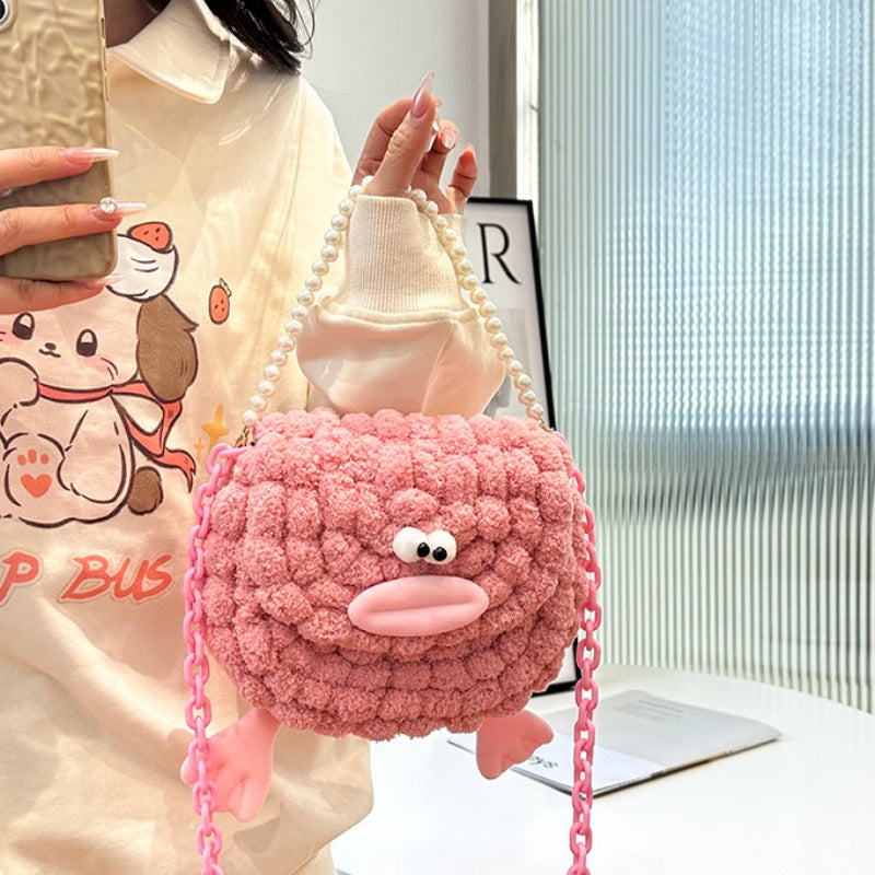 DIY Crochet Shoulder Bag Kit for Beginners – Handmade Yarn Crossbody Purse Craft Kit with Video Tutorial