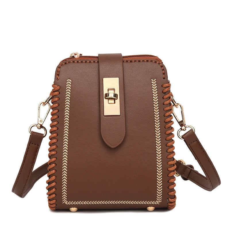 DIY PU Leather Crossbody Bag Kit for Beginners – Handmade Shoulder Bag Sewing Kit with Pre-Cut Materials & Video Tutorial