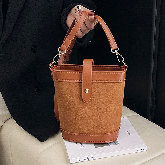 DIY Matte Leather Shoulder Bag Kit for Beginners – Handmade Crossbody Bag Sewing Kit with Pre-Cut Materials & Video Tutorial