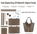 DIY Genuine Leather Handbag Kit for Beginners – Handmade Crossbody Purse Making Set with Video Tutorial & Complete Materials