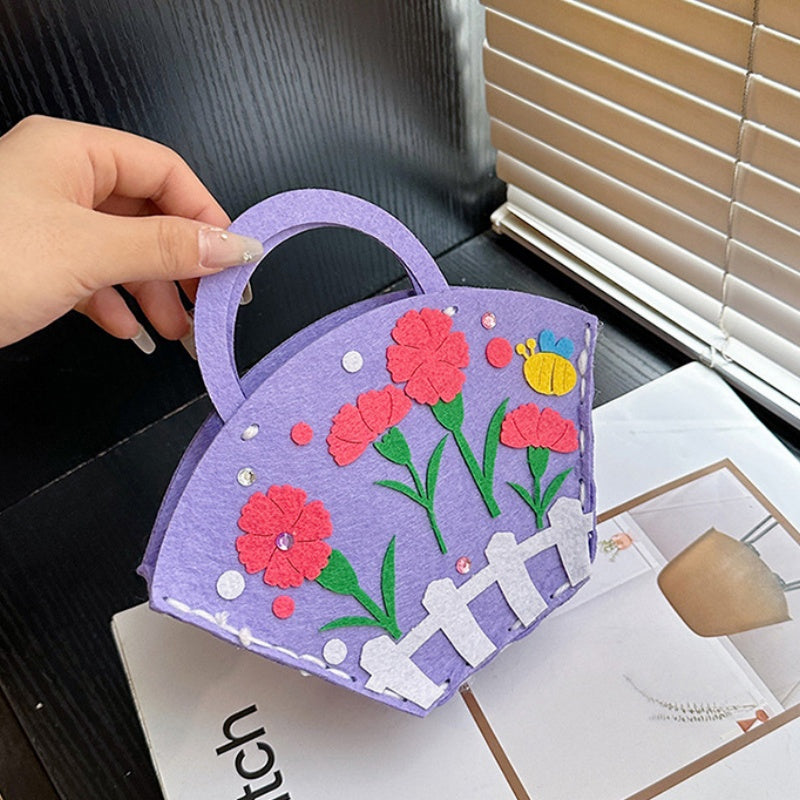 DIY Felt Mini Handbag Kit – Handmade Crossbody & Tote Bag Craft Kit for Beginners with Video Tutorial (24 Styles Available)
