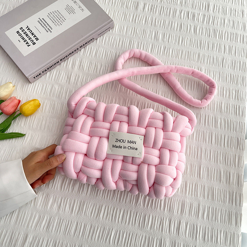 DIY Crochet Shoulder Bag Kit for Beginners | Handmade Soft Yarn Crossbody Bag Craft Set with Video Tutorial