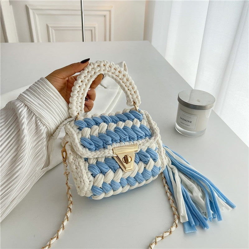 DIY Cotton Shoulder Bag Kit for Beginners | Handmade Crossbody Tote Bag Sewing Craft Set with Video Tutorial