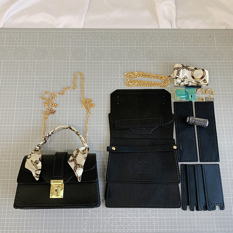 DIY PU Leather Handbag Kit – Handmade Crossbody & Shoulder Bag Craft Kit for Beginners with Video Tutorial