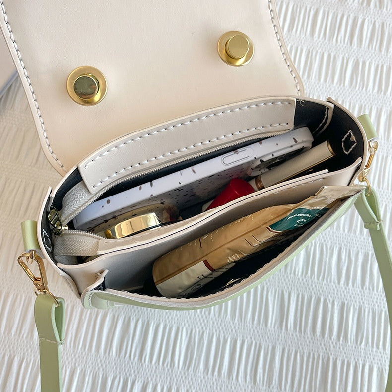 DIY PU Leather Shoulder Bag Kit for Beginners – Handmade Crossbody & Handbag Sewing Kit with Pre-Cut Materials and Video Tutorial