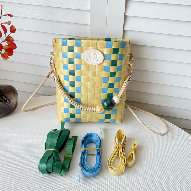 DIY Woven Handbag Kit | Beginner-Friendly PP Shoulder Bag Craft Set with Video Tutorial