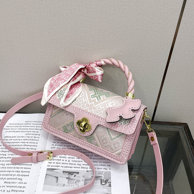 DIY PU Leather Casual Women's Bag Kit – Handmade Shoulder, Crossbody & Tote Bag Sewing Kit for Beginners with Video Tutorial