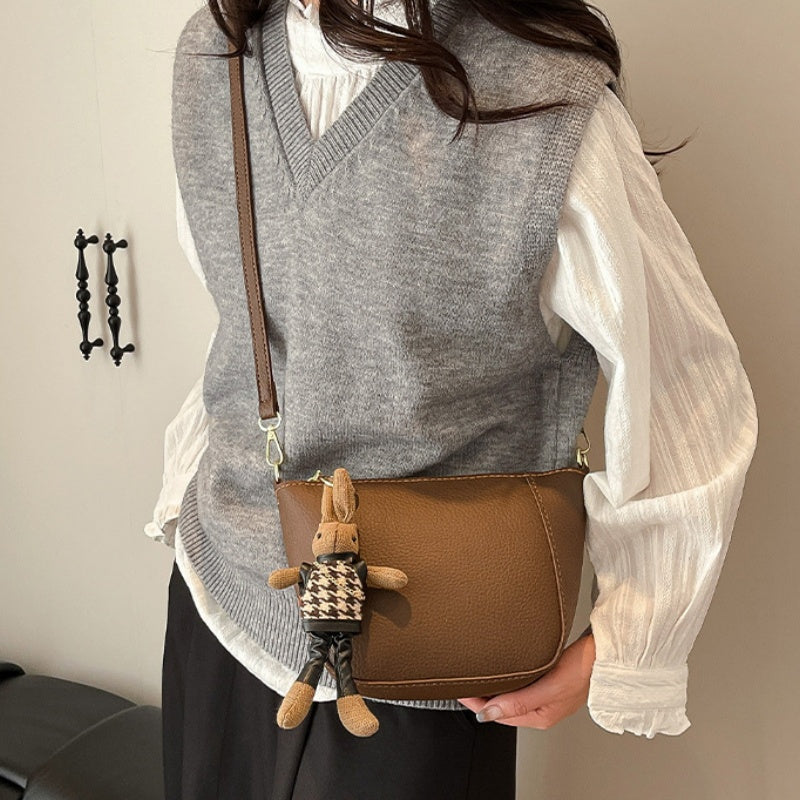 DIY PU Leather Handbag Kit for Beginners | Handmade Crossbody & Shoulder Bag Craft Set with Video Tutorial | Pre-Cut & Pre-Punched Sewing Kit