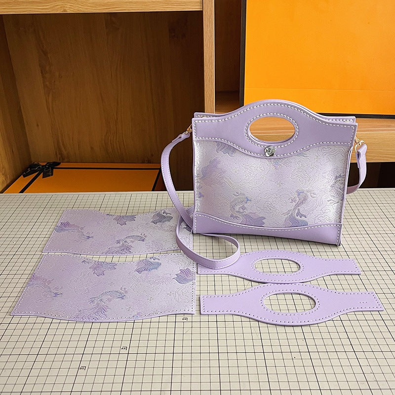 DIY PU Leather Shoulder Bag Kit | Beginner-Friendly Crossbody Handbag Craft Set with Video Tutorial