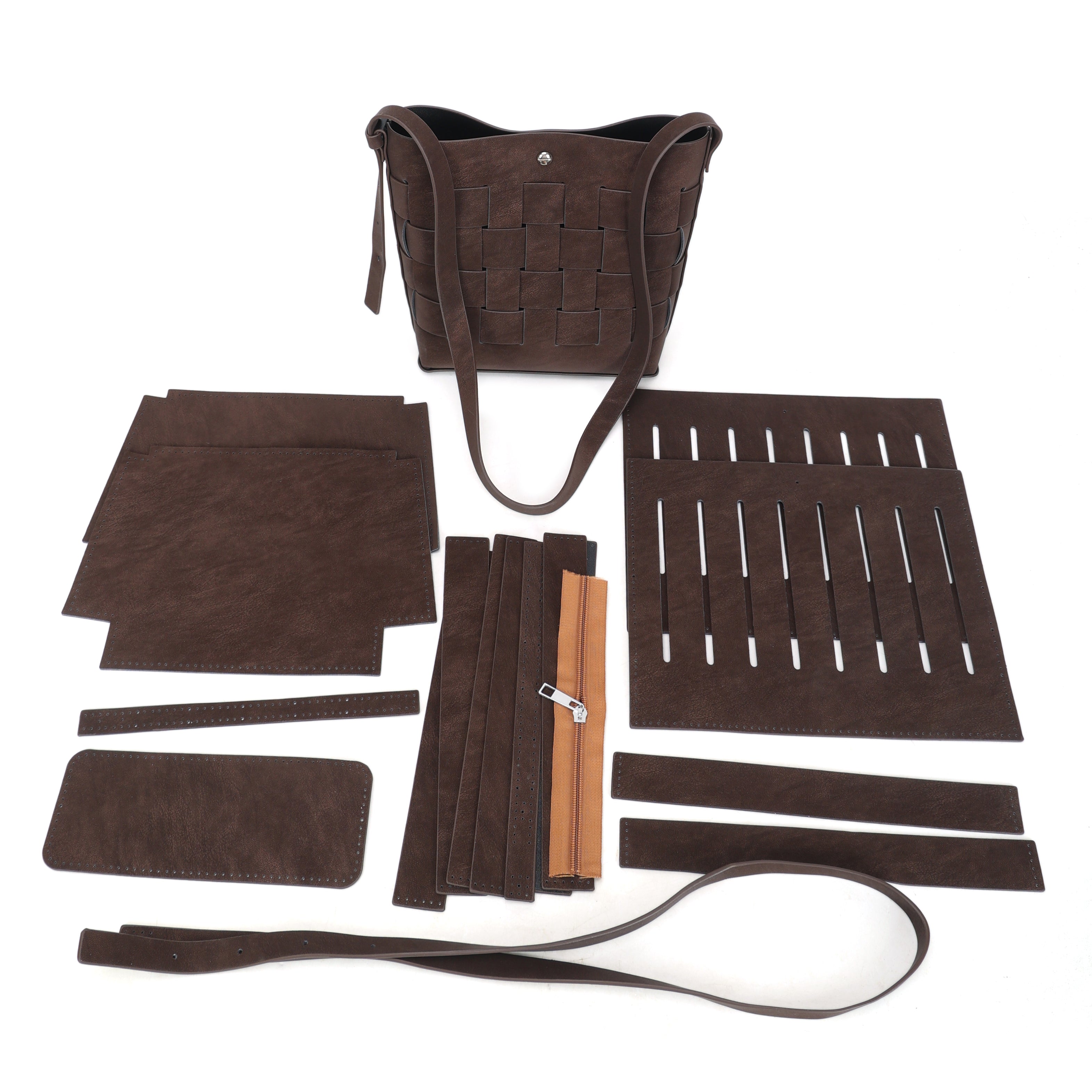 DIY PU Leather Tote Bag Kit | Beginner-Friendly Handmade Crossbody & Shoulder Bag Craft Set with Video Tutorial