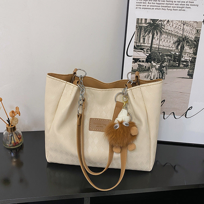 DIY PU Leather Tote Bag Kit for Beginners – Large Capacity Handbag Sewing Kit with Pre-Cut Materials, Video Tutorial & Complete Accessories