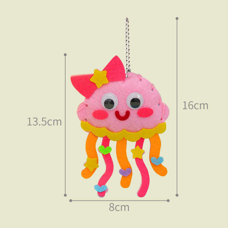DIY Kids Sewing Craft Kit | Educational Felt Hanging Ornament Set | Montessori Early Learning Hand-Sewing Toy for Children