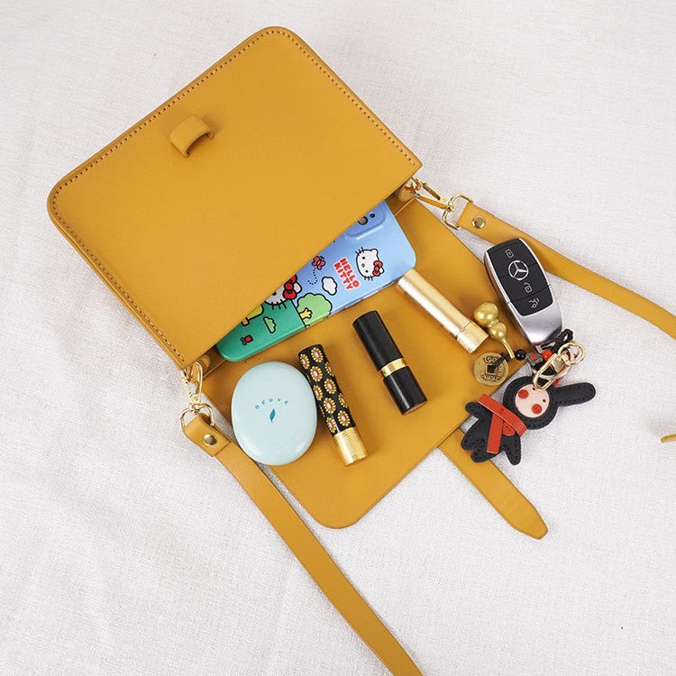 DIY Leather Envelope Crossbody Bag Kit for Beginners – Handmade Cowhide Shoulder Purse with Video Tutorial, Pre-Cut Sewing Craft Set