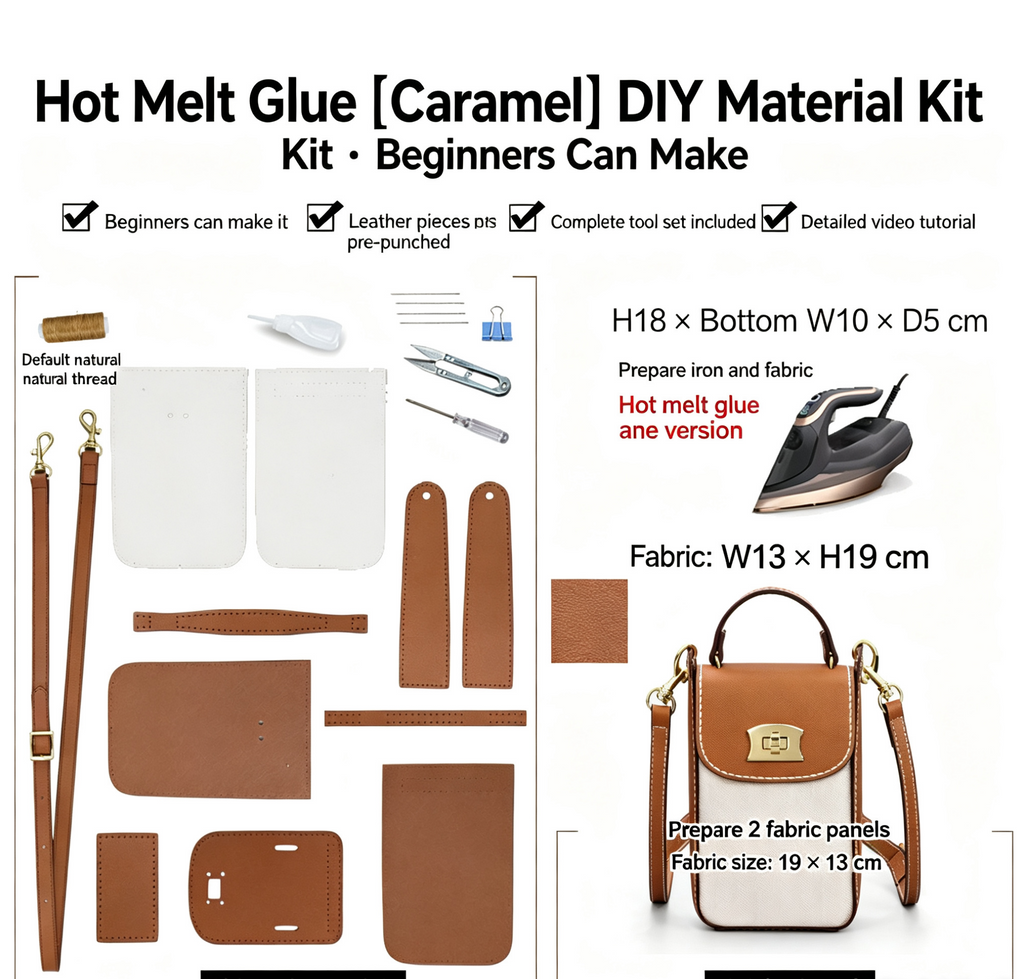 DIY Leather Phone Bag Kit – Beginner Crossbody & Shoulder Bag Making Kit