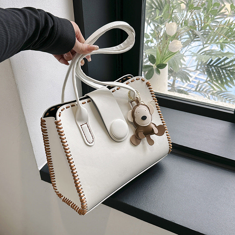 DIY Handcrafted PU Leather Handbag Kit – Beginner Sewing Set with Pre-Cut Materials & Video Tutorial | Crossbody / Shoulder / Top Handle Bag