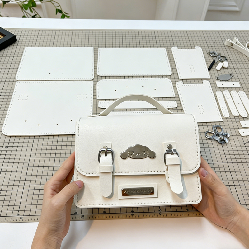 DIY PU Leather Mini Handbag Kit for Beginners | Handmade Crossbody & Shoulder Bag Sewing Craft Set with Video Tutorial