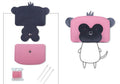 DIY Monkey Leather Card Holder Kit for Beginners – Cute Handmade Cowhide Card Wallet with Video Tutorial & Complete Sewing Kit