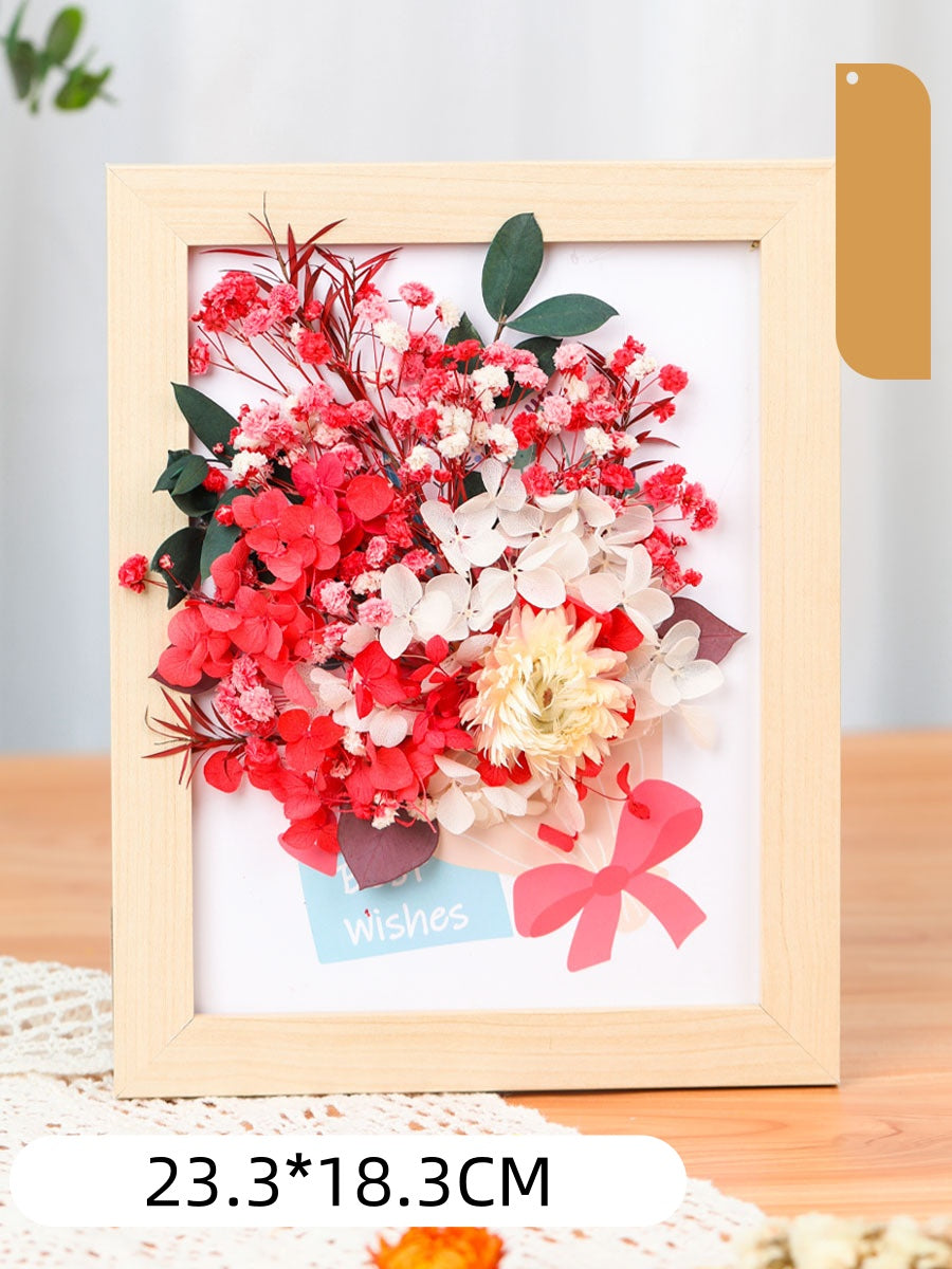 DIY Dried Flower Photo Frame Kit | Natural Preserved Flower Craft Set with Wooden Frame | Handmade Home Decor & Gift for Mother’s Day