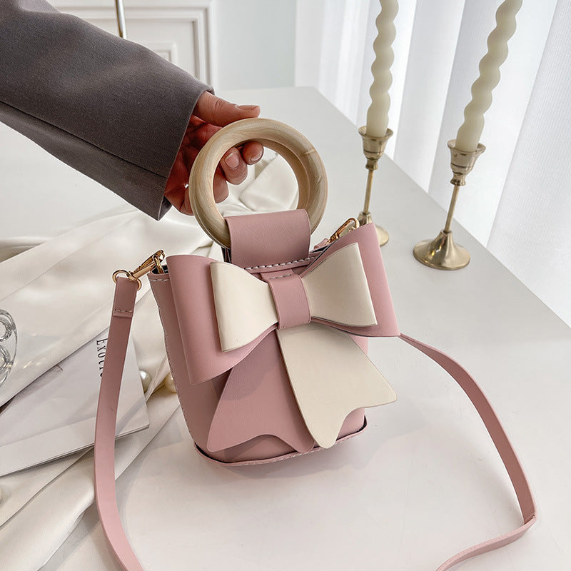 DIY PU Leather Mini Bucket Bag Kit for Beginners – Pre-Cut & Pre-Punched Shoulder Crossbody Bag with Video Tutorial
