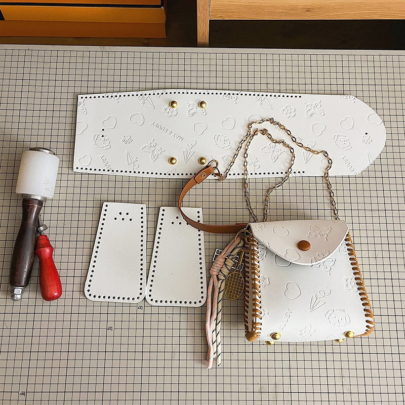 DIY PU Leather Mini Handbag Kit for Beginners – Pre-Cut Sewing Craft Set with Video Tutorial, Cute Crossbody & Shoulder Bag Handmade Kit