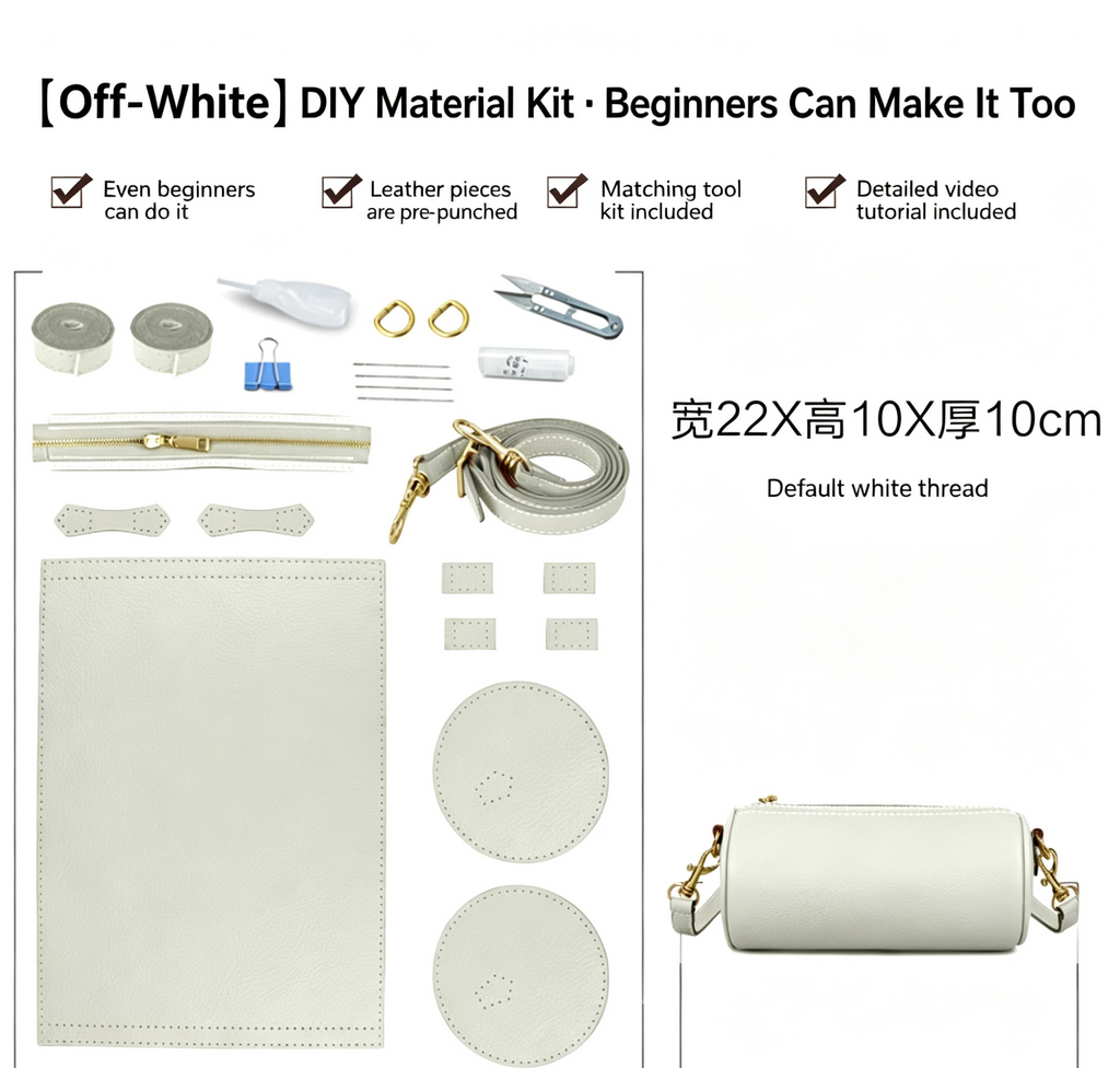 DIY Leather Crossbody Bag Kit for Beginners – Handmade Shoulder Bag Sewing Kit