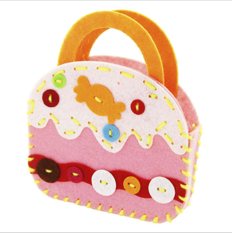 DIY Kids Mini Felt Handbag Sewing Kit for Children | Creative Craft Toy Bag | Parent-Child Educational Activity | Beginner-Friendly Handmade Kit