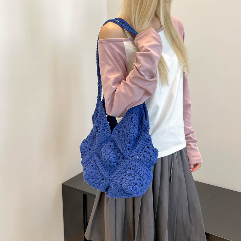 DIY Fabric Tote Bag Kit for Beginners | Handmade Shoulder Bag Sewing Craft Set with Video Tutorial | Large Capacity DIY Handbag