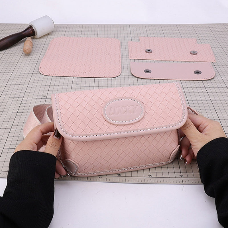 DIY PU Leather Crossbody Bag Kit – Handmade Mini Shoulder Bag Craft Kit for Beginners with Video Tutorial (Slim Everyday Purse)