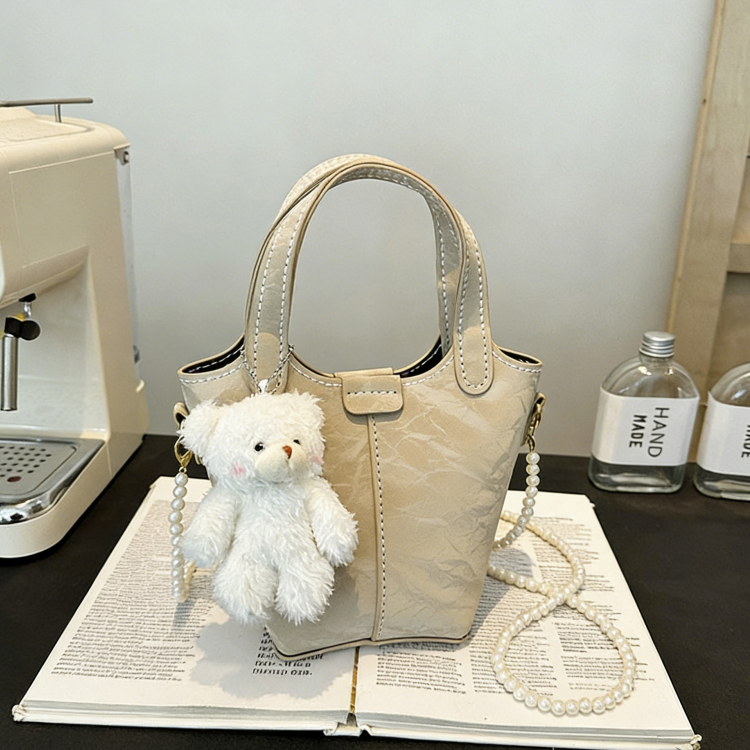 DIY PU Leather Crossbody Handbag Kit for Beginners – Handmade Purse Sewing Set with Video Tutorial, Shoulder Tote Craft Gift