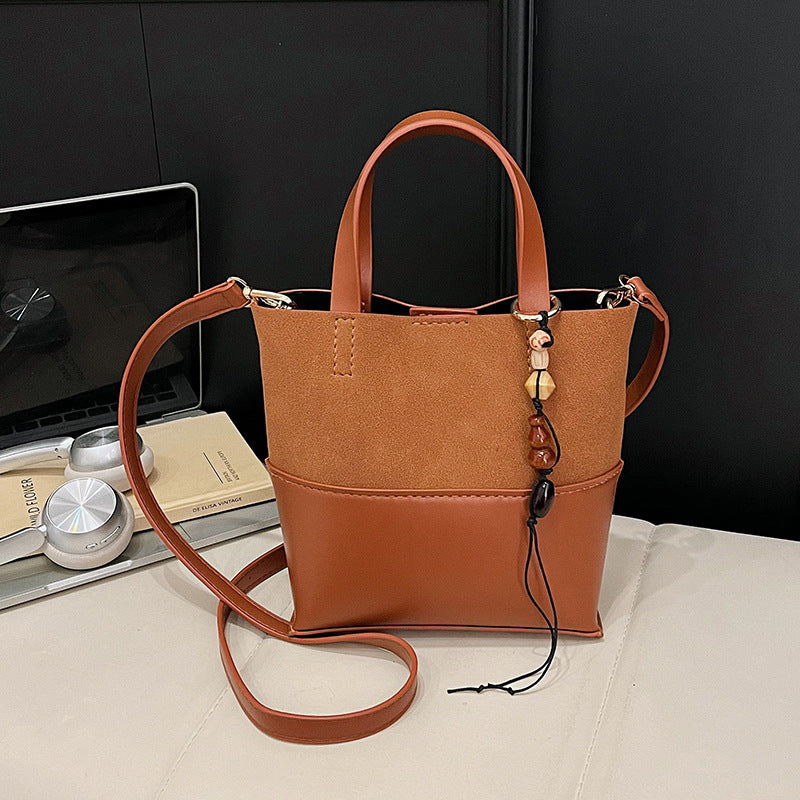 DIY Suede Shoulder Bag Kit for Beginners – Handmade Crossbody & Handbag Sewing Kit with Pre-Cut Materials and Video Tutorial