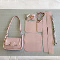 DIY PU Leather Handbag Sewing Kit for Beginners – Handmade Crossbody Tote Bag Craft Set with Video Tutorial & Pre-Cut Materials