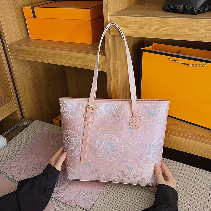 DIY PU Tote Bag Kit – Handmade Large Shoulder Handbag Craft Set for Beginners with Video Tutorial