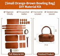 DIY Leather Shoulder Bag Kit for Beginners – Handmade Crossbody Tote Purse Sewing Kit with Pre-Cut Materials & Video Tutorial