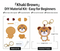 DIY Tiger Keychain Leather Craft Kit – Pre-Cut Cowhide Sewing Kit with Video Tutorial, Handmade Animal Keyring DIY Set