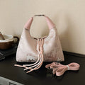 DIY PU Leather Handbag Kit for Beginners – Pre-Cut Sewing Craft Set with Video Tutorial, Elegant Mini Tote Bag Handmade Gift Kit