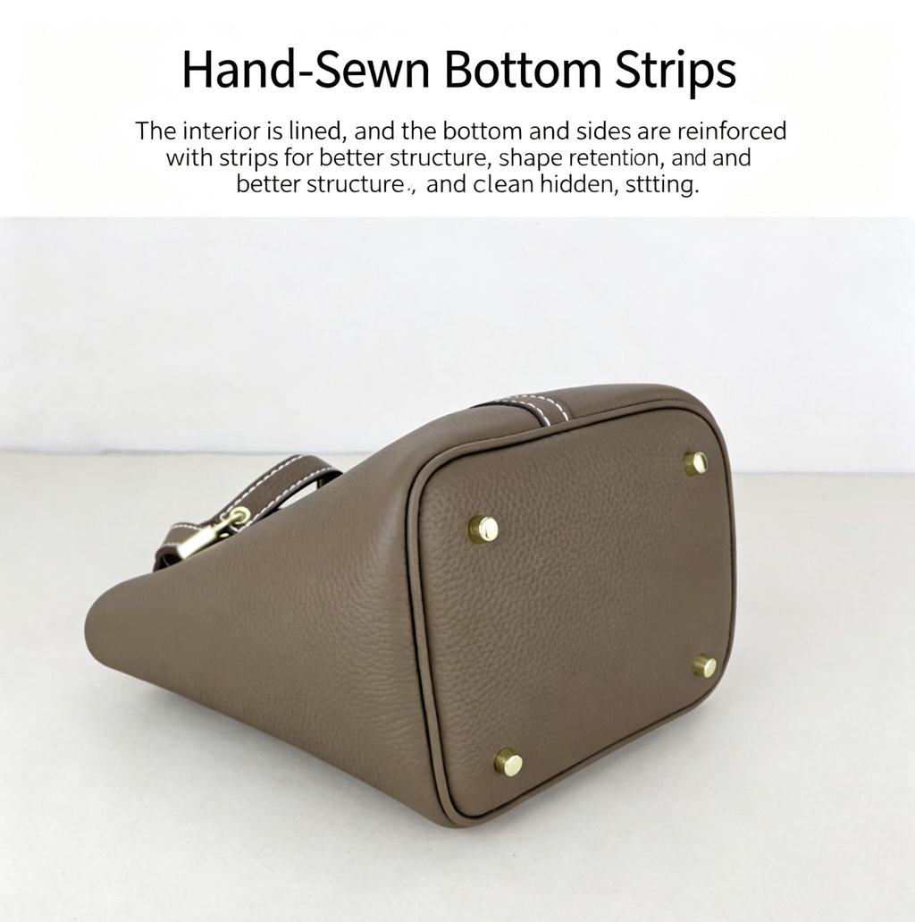 DIY Leather Bucket Bag Kit for Beginners – Genuine Leather Handbag Making Set with Video Tutorial & Complete Materials