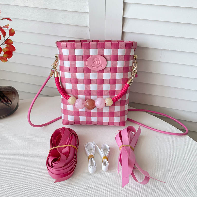 DIY Woven Handbag Kit | Beginner-Friendly PP Shoulder Bag Craft Set with Video Tutorial