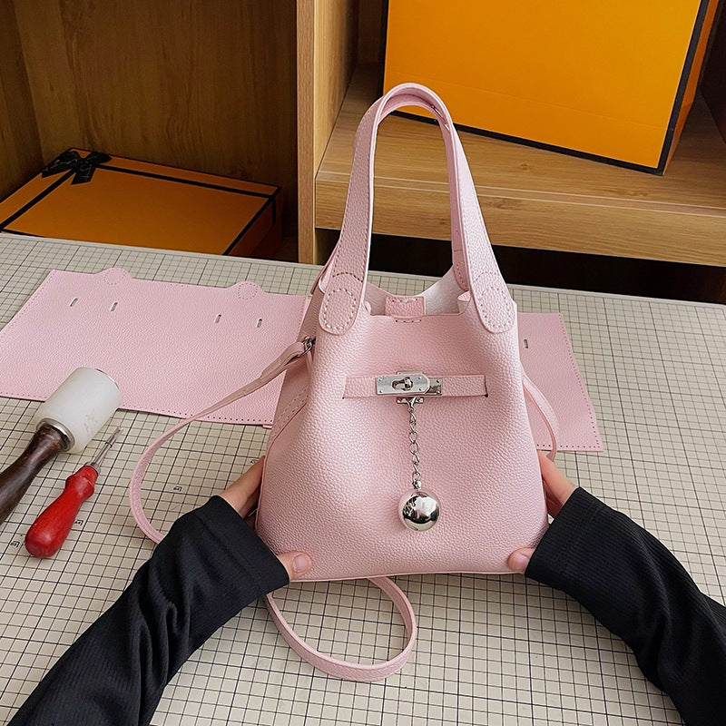 DIY PU Leather Tote Bag Kit for Beginners – Handmade Crossbody Handbag Sewing Kit with Pre-Cut Materials & Video Tutorial