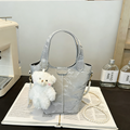 DIY PU Leather Crossbody Handbag Kit for Beginners – Handmade Purse Sewing Set with Video Tutorial, Shoulder Tote Craft Gift