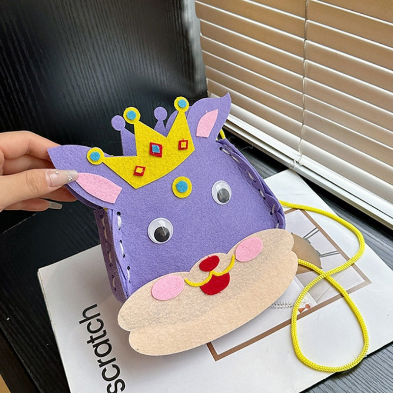 DIY Felt Mini Handbag Kit – Handmade Crossbody & Tote Bag Craft Kit for Beginners with Video Tutorial (24 Styles Available)